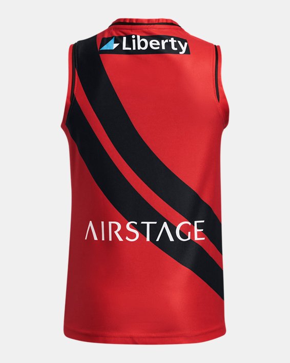 Kids' UA EFC AFL Replica Sleeveless Guernsey in Red image number 1